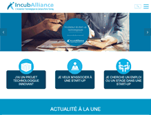 Tablet Screenshot of incuballiance.fr
